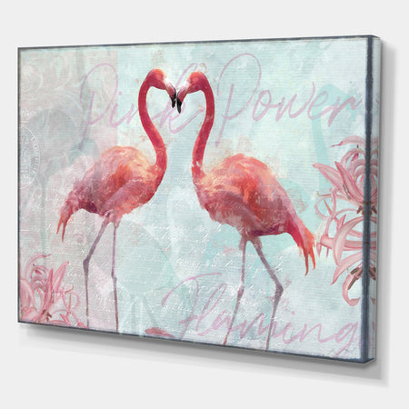 Flamingo Power - Cottage Premium Canvas Wall Art
