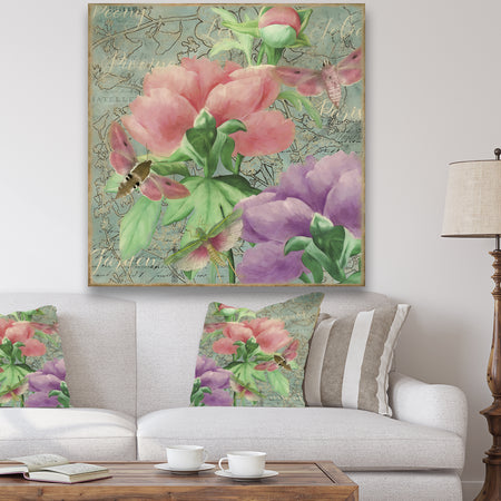 Pink Peonies - Cottage Canvas Art Print