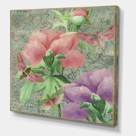 Pink Peonies - Cottage Canvas Art Print