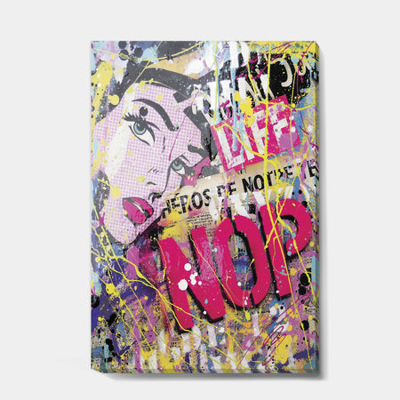Old Style Newspaper Street Art Collage VI - Modern & Contemporary Canvas Artwork