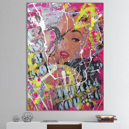 Old Style Newspaper Street Art Collage VI - Modern & Contemporary Premium Canvas Wall Art