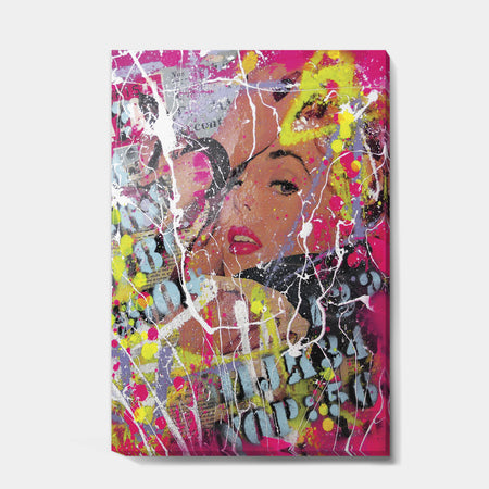 Old Style Newspaper Street Art Collage VI - Modern & Contemporary Premium Canvas Wall Art