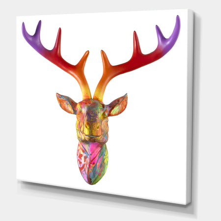 Rainbow Antlers - Modern & Contemporary Canvas Artwork