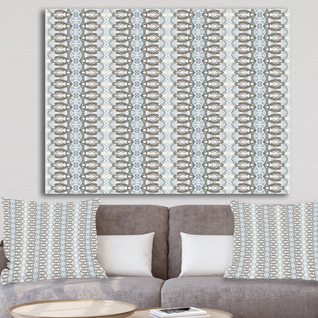 Embossed Teal Pattern III - Mid-Century Modern Canvas Artwork