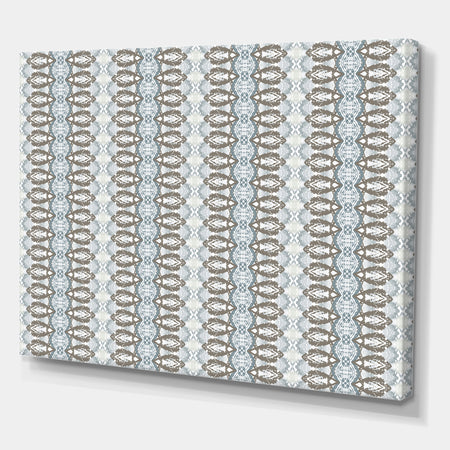 Embossed Teal Pattern III - Mid-Century Modern Canvas Artwork