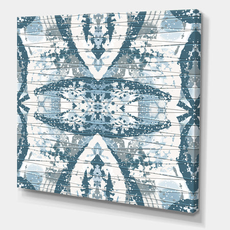 Embossed Teal Pattern I - Mid-Century Modern Canvas Wall Art
