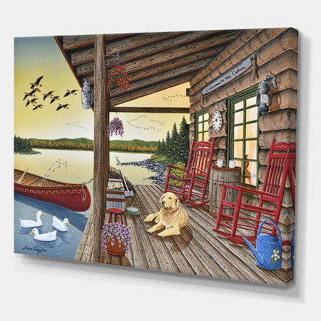 Welcome to the Cabin - Lake House Gallery-wrapped Canvas