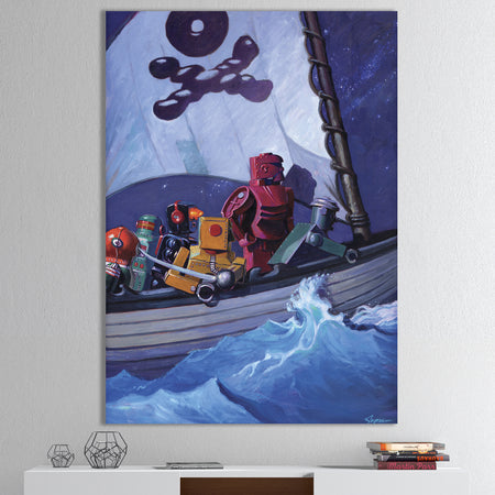 Robo Pirates CMYK - Modern & Contemporary Canvas Wall Art