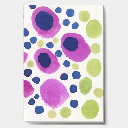 Purple, Green and Blue Circular - Mid-Century Modern Canvas Art Print