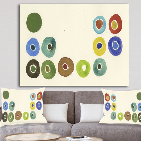 Circular Composition I - Mid-Century Modern Gallery-wrapped Canvas