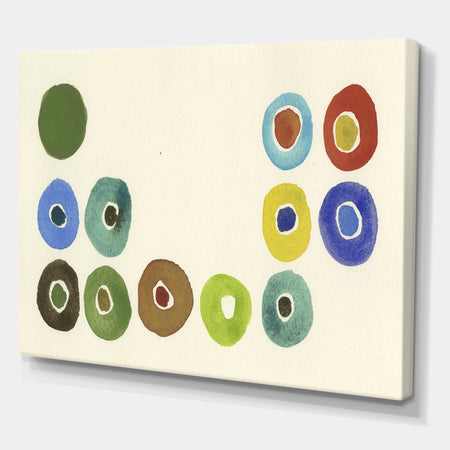 Circular Composition I - Mid-Century Modern Gallery-wrapped Canvas