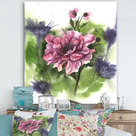 Watercolor Garden I - Cottage Gallery-wrapped Canvas
