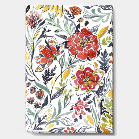 Wildflowers 4 - Cottage Premium Canvas Wall Art