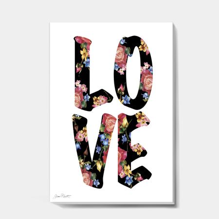 Flower Power Love - Cottage Canvas Artwork