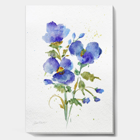 Watercolor Flowers I - Cottage Canvas Wall Art