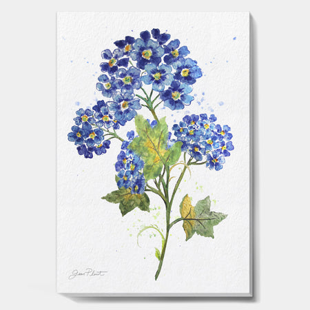 Watercolor Flowers II - Cottage Canvas Art Print