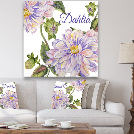 Purple Dahlia - Cottage Canvas Wall Art