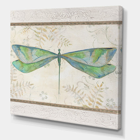 Summer Dragonfly 3 - Cottage Canvas Art Print