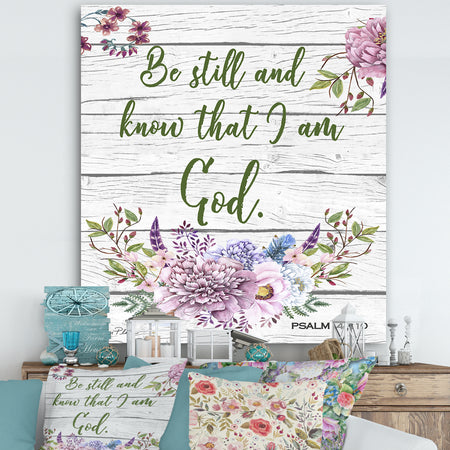 Garden Florals bible verse-A - Cottage Gallery-wrapped Canvas
