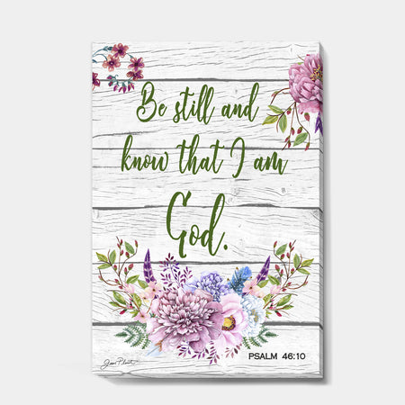 Garden Florals bible verse-A - Cottage Gallery-wrapped Canvas