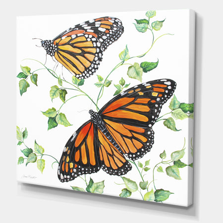 Summertime Butterflies B - Cottage Canvas Artwork