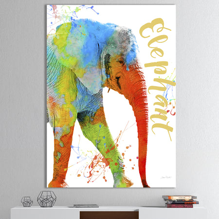 Colorful Safari Animals C - Cottage Gallery-wrapped Canvas