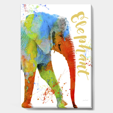 Colorful Safari Animals C - Cottage Gallery-wrapped Canvas
