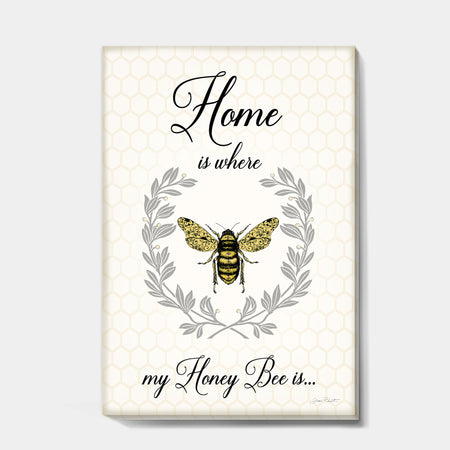 Honey Bee A - Cottage Premium Canvas Wall Art