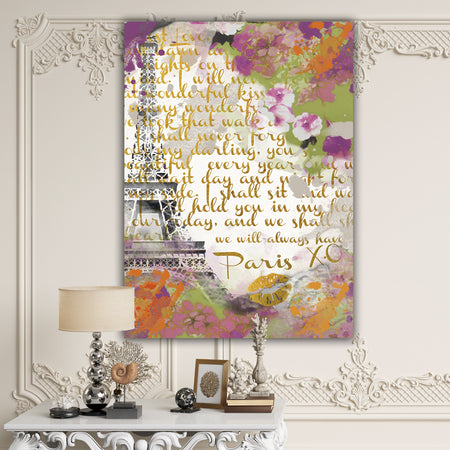 With Love From Paris 1 - Traditional Premium Canvas Wall Art