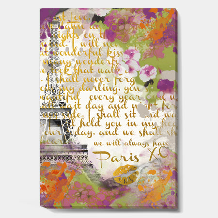 With Love From Paris 1 - Traditional Premium Canvas Wall Art