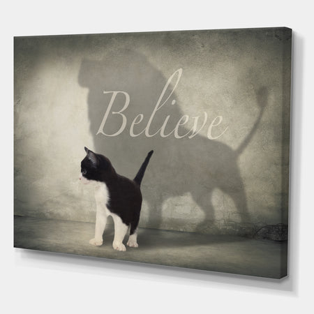 Believe Shadow I - Cottage Canvas Wall Art