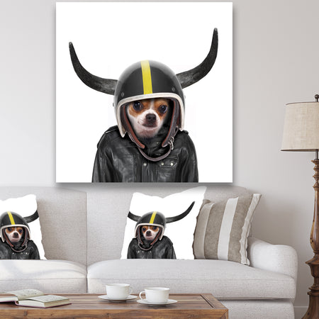 Little Dog With Attitude - Modern & Contemporary Canvas Wall Art