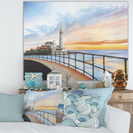 St Marys Lighthouse - Nautical & Coastal Canvas Artwork