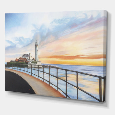 St Marys Lighthouse - Nautical & Coastal Canvas Artwork