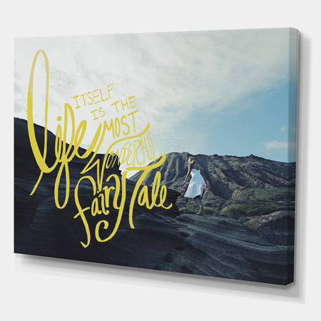 Life is Wonderful Fairy Tale - Cottage Gallery-wrapped Canvas