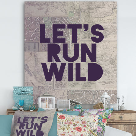 Lets Run Wild - Cottage Premium Canvas Wall Art