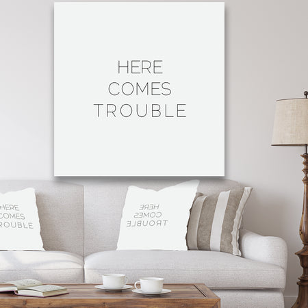 Here Comes Trouble - Cottage Canvas Art Print