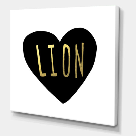 Lion Heart - Glam Premium Canvas Wall Art