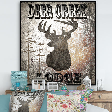 Lodge Deer Creek Lodge - Cottage Premium Canvas Wall Art