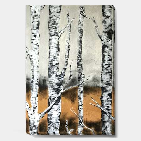 Summer Birch - Cottage Canvas Wall Art
