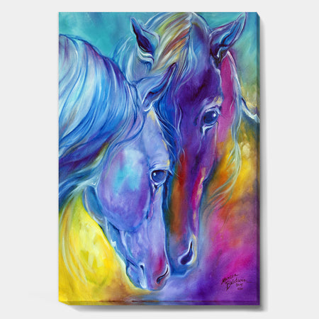 Color My World With Horses Loving Spirits - Cottage Gallery-wrapped Canvas