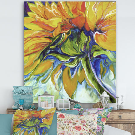 Sunflower In July - Cottage Gallery-wrapped Canvas
