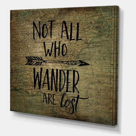 Wander Are Lost - Cottage Canvas Artwork