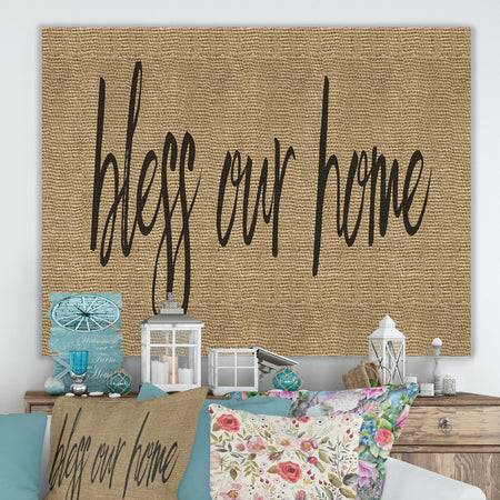 Bless our Home - Cottage Canvas Art Print