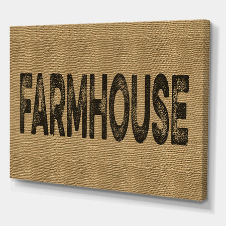 Farmhouse On Jute - Farmhouse Premium Canvas Wall Art