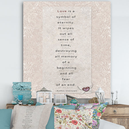 Love Symbol - Cottage Canvas Wall Art