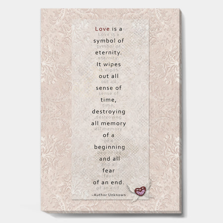 Love Symbol - Cottage Canvas Wall Art