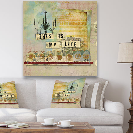 This Is My Life Chandelier - Cottage Canvas Art Print
