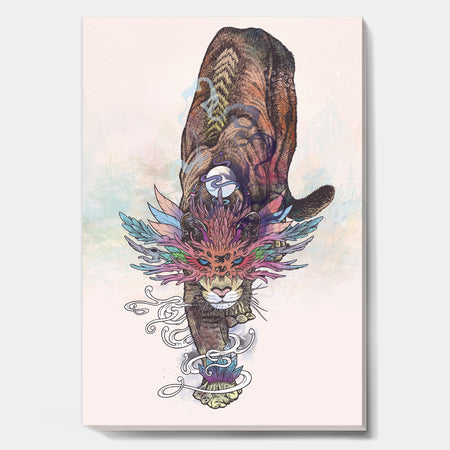 Journeying Spirit (Mountain Lion) - Modern & Contemporary Gallery-wrapped Canvas