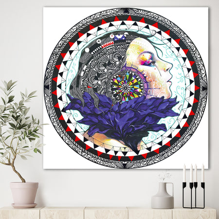 Urban Girl Mandala - Modern & Contemporary Canvas Art Print
